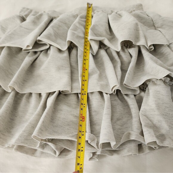 Ruffled Layered Skirt Gray Lined sz Small skort Fairycore Balletcore Y2K NEW - Picture 5 of 8